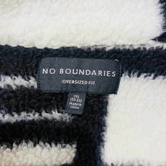 Men's Faux Sherpa fleece Sherling Trucker Jacket geometric streetwear Y2K 2XL - Picture 9 of 16